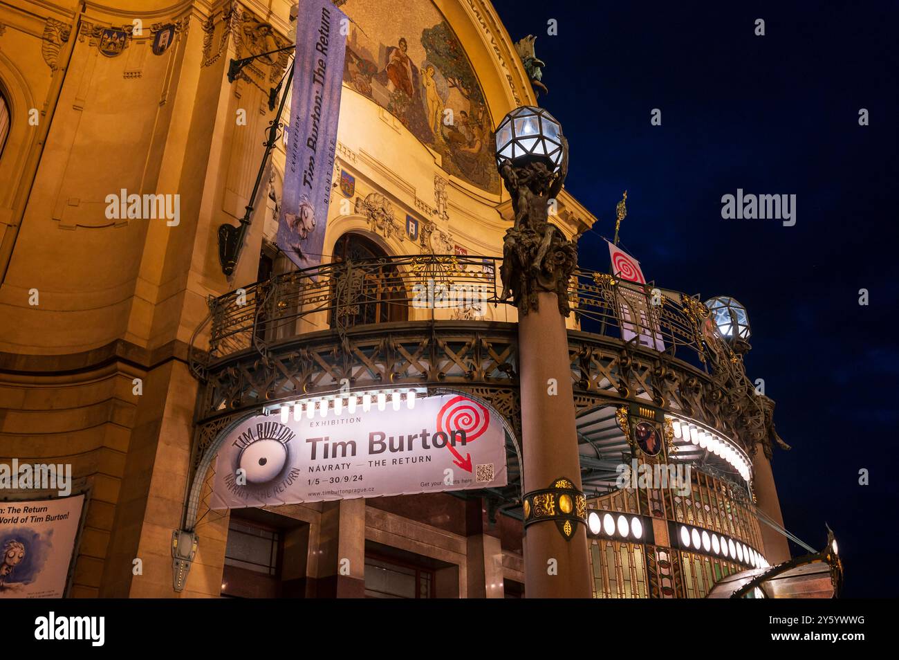 Mostra di Tim Burton a Praga Foto Stock