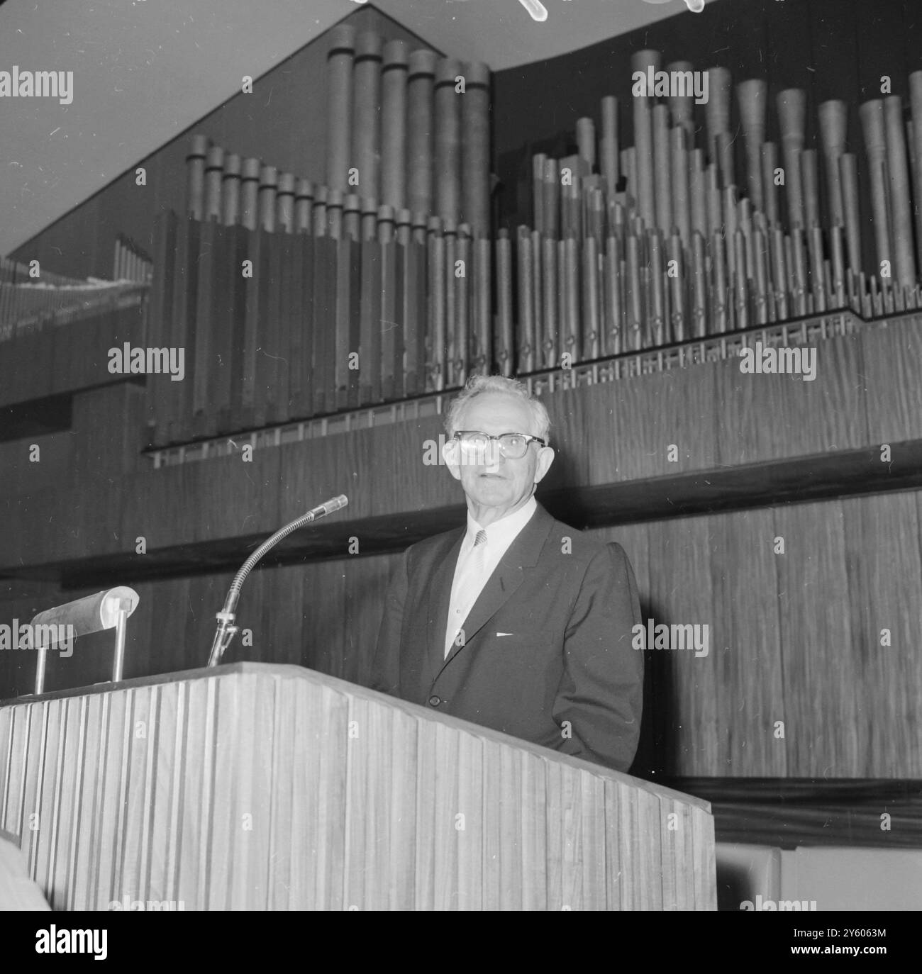 CHIESE MORMON CHAPEL SOUTH KENSINGTON - PRESIDENTE DAVID O MCKAY 24 FEBBRAIO 1961 Foto Stock