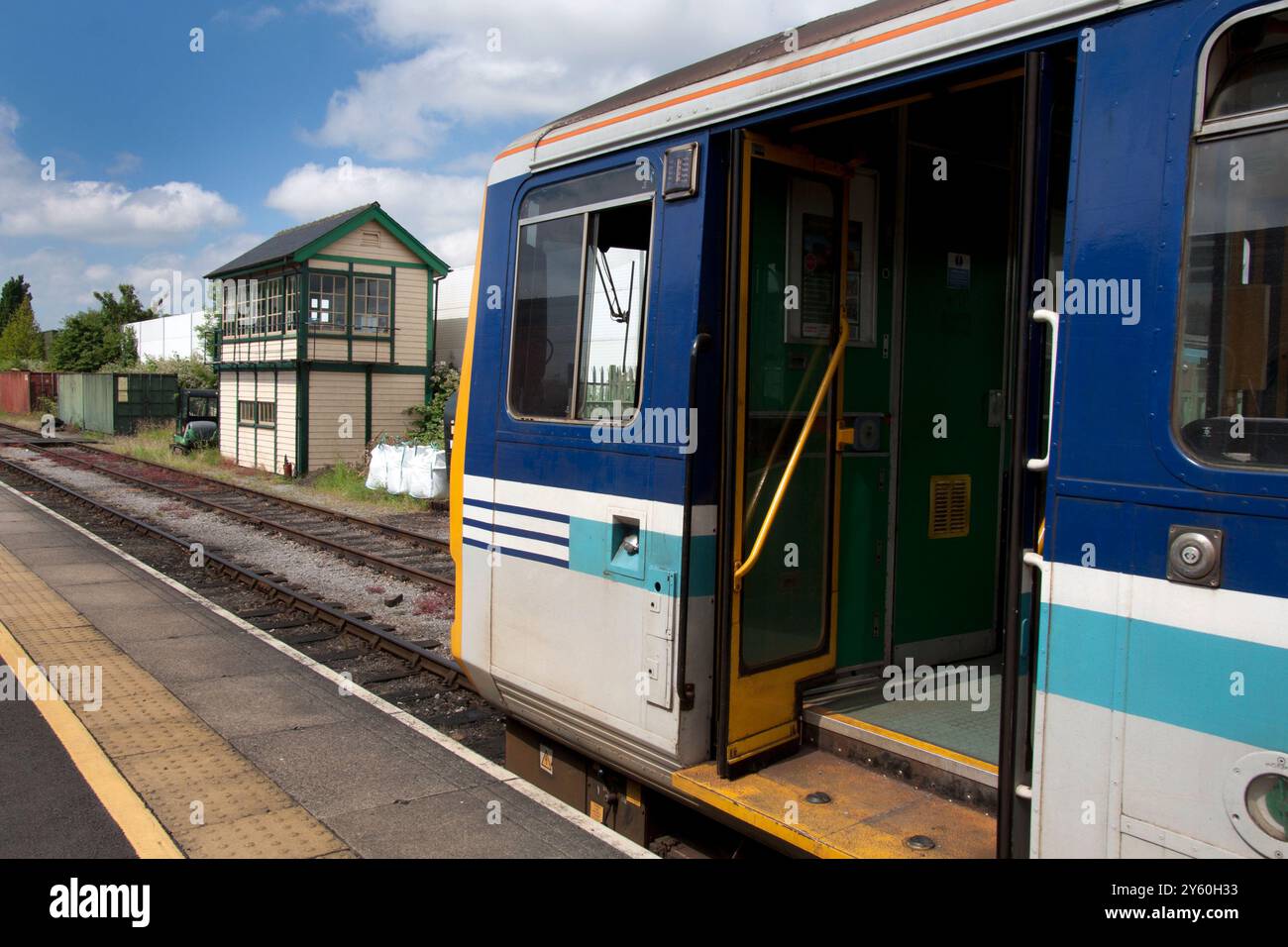 Wensleydale Heritage Railway da Leeming a Leyburn, Yorkshire Dales, Inghilterra Foto Stock