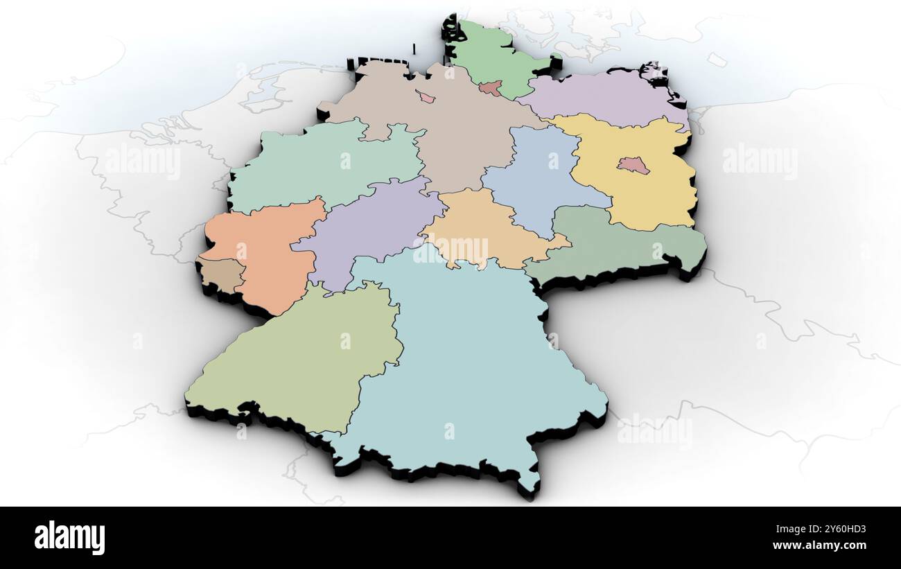 stati federali in Germania Foto Stock