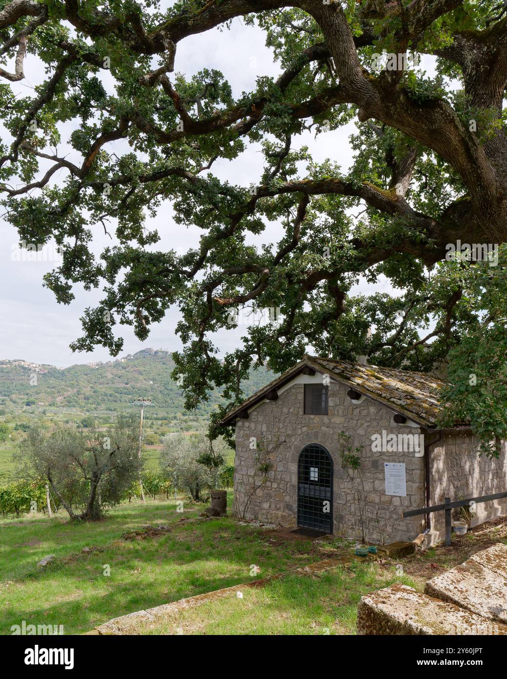 Chiesa di Santa Maria della Valle a Montefiascone, Italia, 22 settembre 2024. Poco prima dei danni causati dalla tempesta. Foto Stock