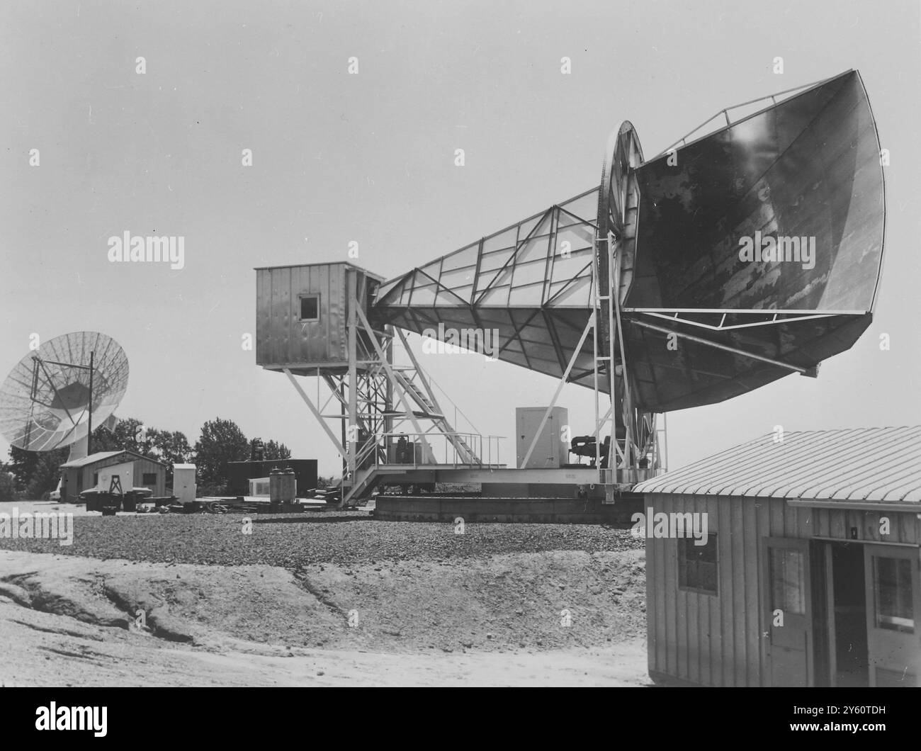 TERMINALE TELEFONICO PER STAZIONE DI TRASMISSIONE SATELLITARE A NEW YORK 23 OTTOBRE 1960 Foto Stock