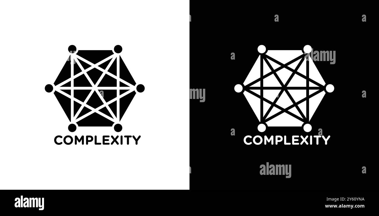 Insieme di logo vettoriali o gruppo pacchetto icona complessità Illustrazione Vettoriale