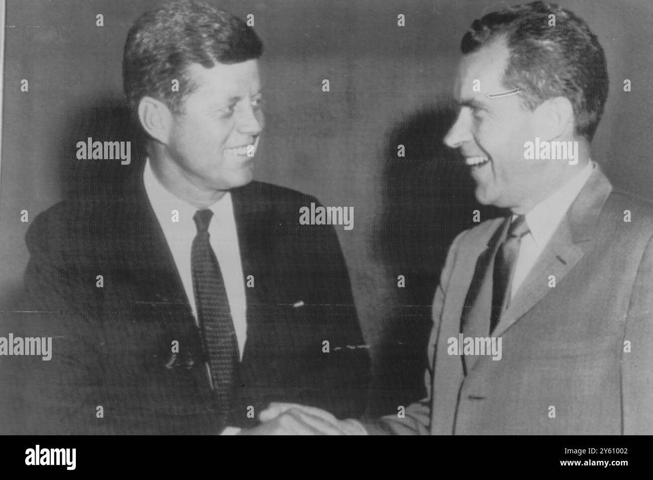 JOHN F KENNEDY NIXON TV DEBATE / 27 SETTEMBRE 1960 Foto Stock
