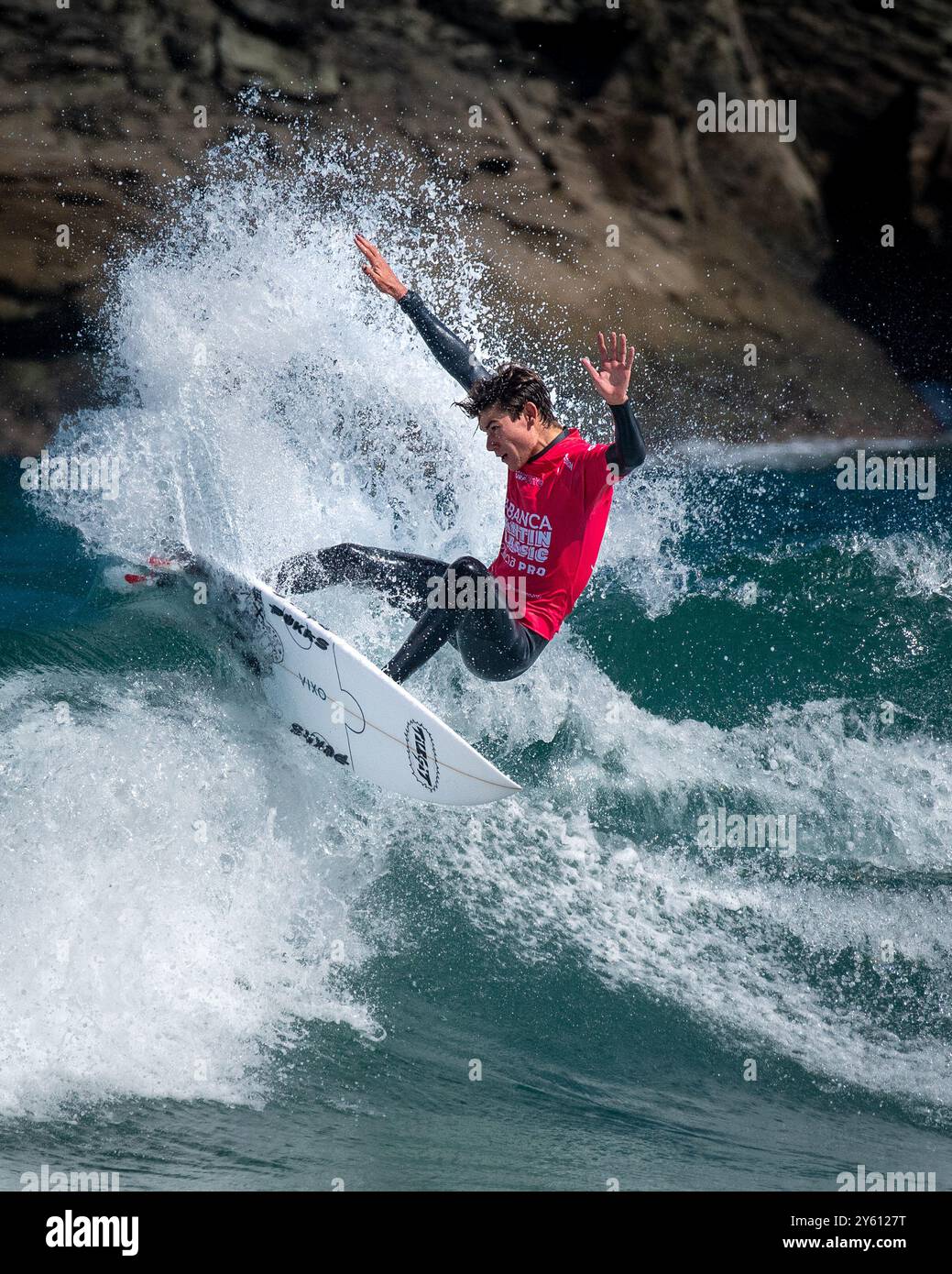 Pantin, Galizia. World Qualifying Series della World Surf League. Foto Stock