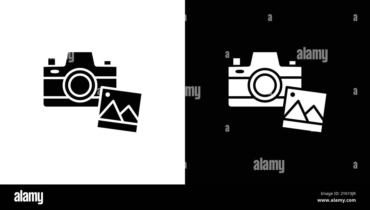 Immagine istantanea icona vettoriale logo insieme o gruppo pacchetto Illustrazione Vettoriale