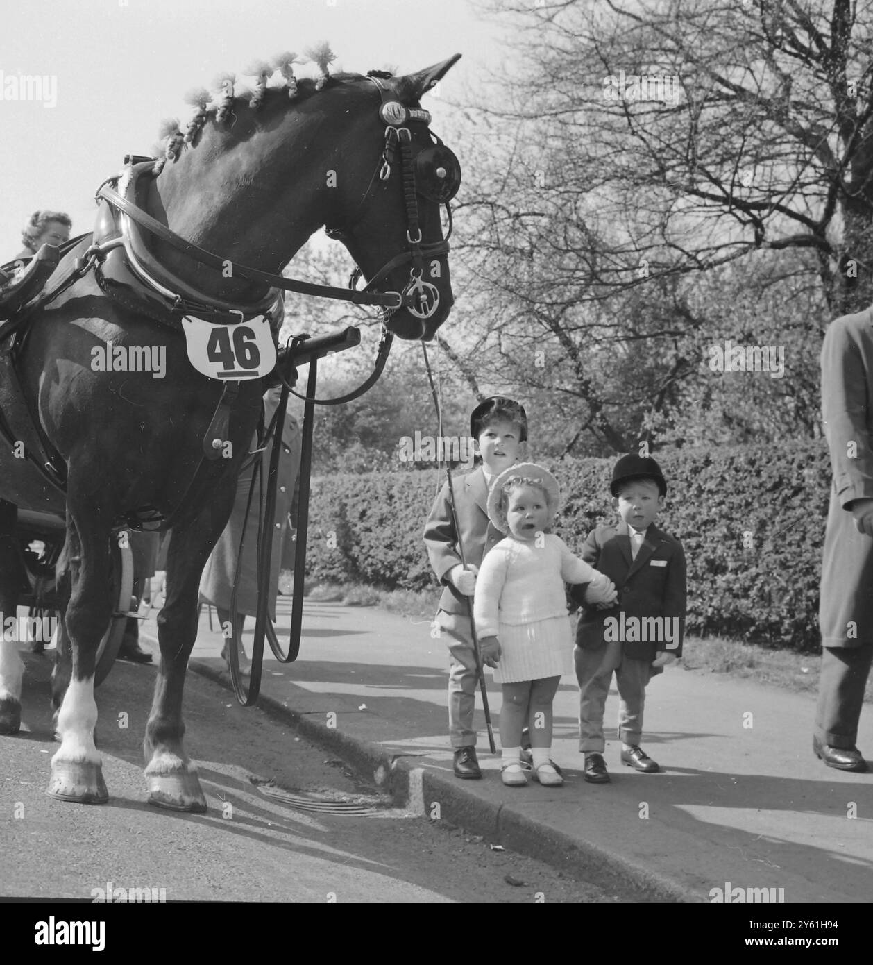 PARATE - PARATA DEI PULMINI E DEI CAVALLI DI LONDRA CON INGRESSO A REGENTS PARK , LONDRA - 18 APRILE 1960 Foto Stock