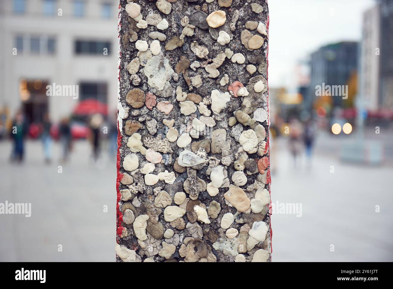 Sezione trasversale struttura in calcestruzzo a muro Berlino Foto Stock