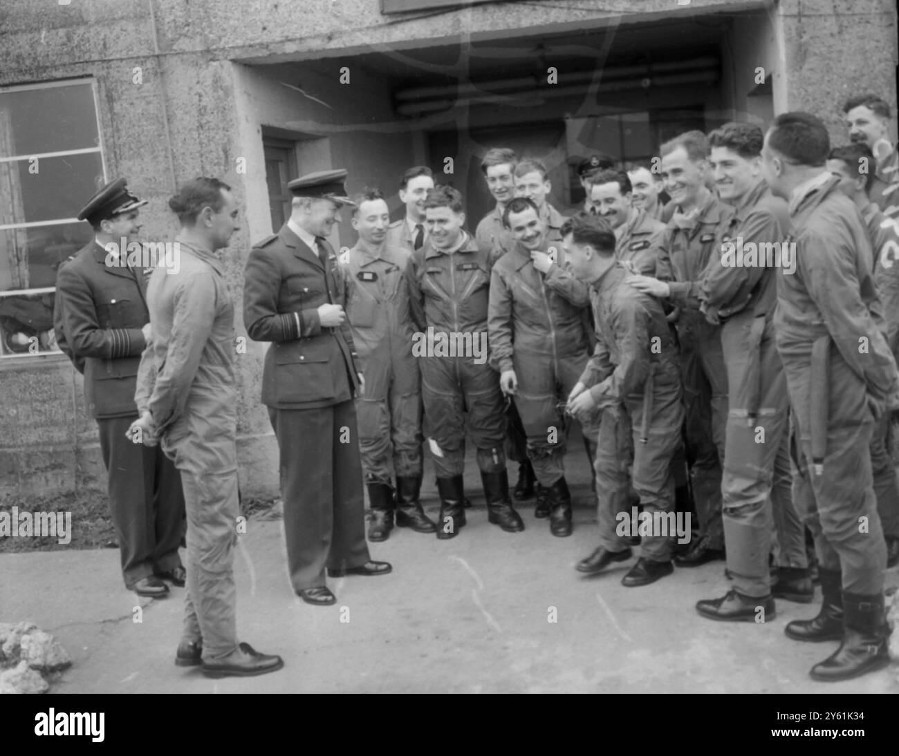 PILOTI FRANCESI DELL'AERONAUTICA MILITARE DI MYSTERE AIRCRAFT SUFFOLK 4 APRILE 1960 Foto Stock