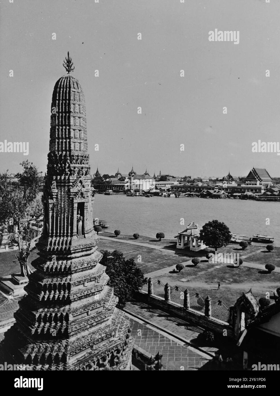 FIUMI CHAO PHYA RIVER BANGKOK 1° MARZO 1960 Foto Stock