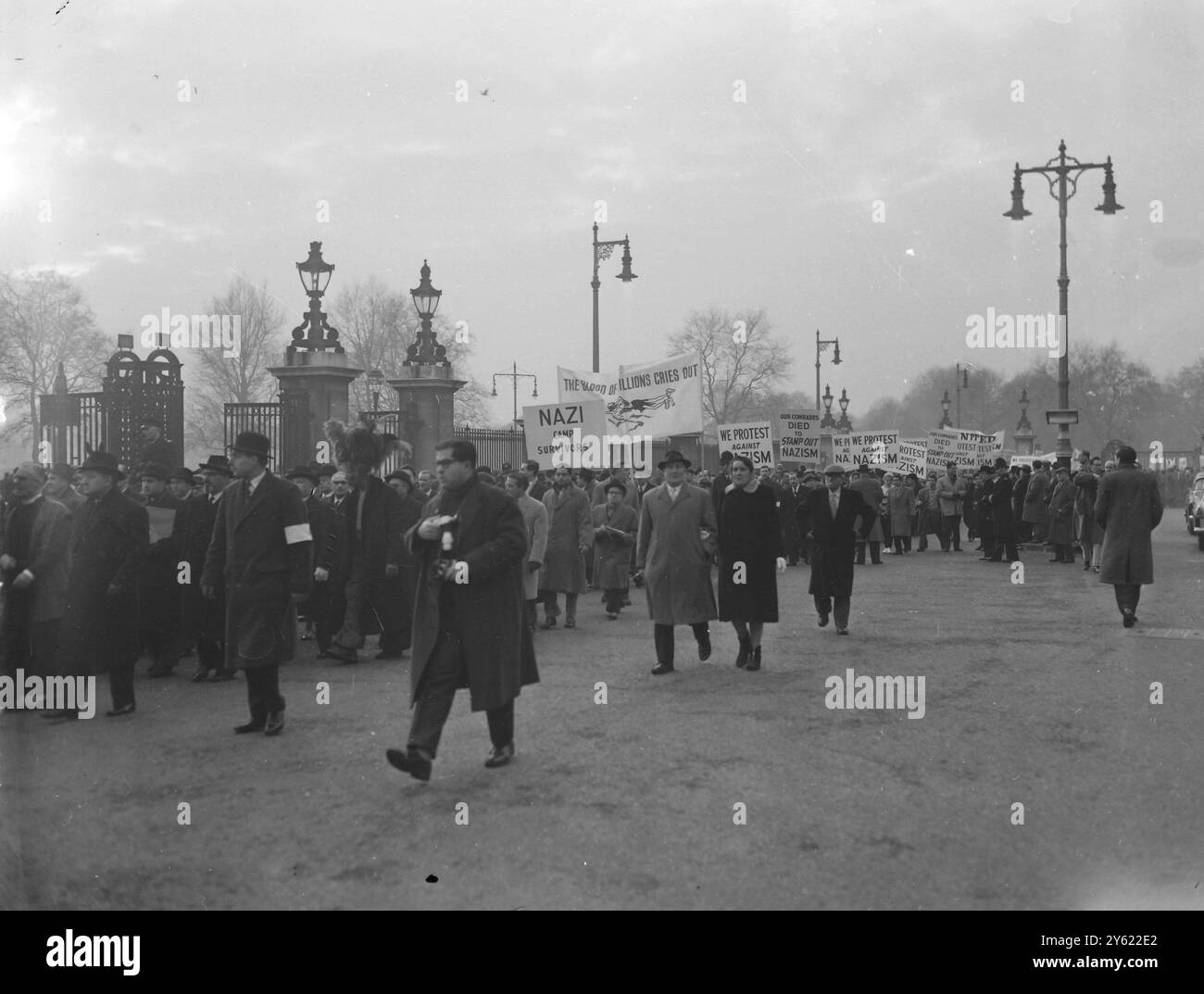 EBREI EX MILITARI E DONNE PROTESTANO IL 17 MARZO 1960 Foto Stock