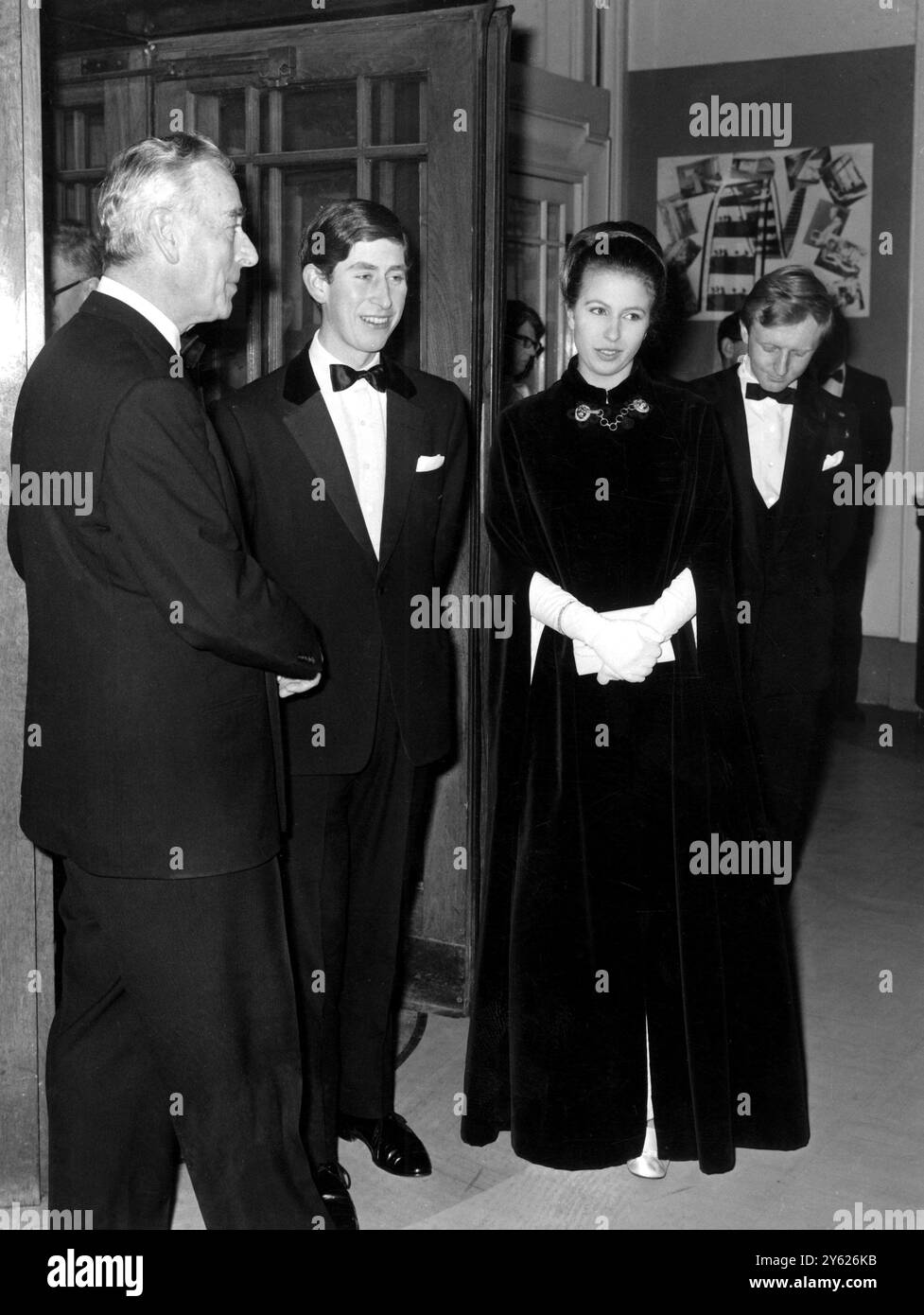 Principessa Anna in anteprima speciale della serie televisiva da £250.000 "la vita e i tempi di Lord Mountbatten", 19 dicembre 1968 Foto Stock