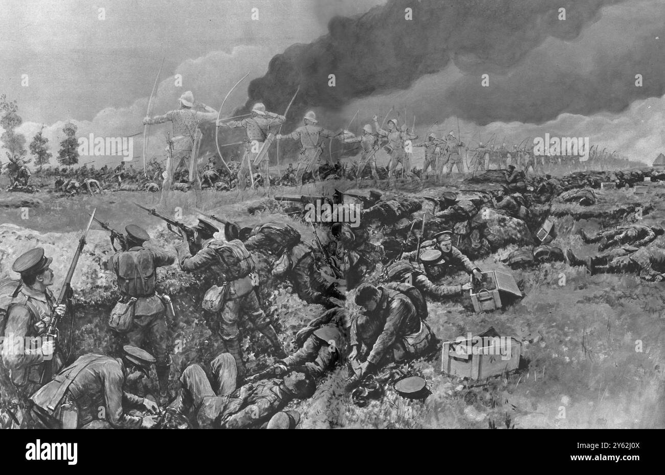 I Bowmen di Mons Foto Stock