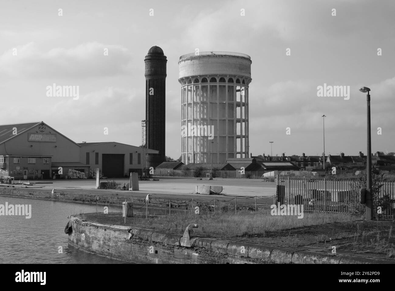 Water Tower a Goole Yorkshire, porto interno di primo piano del Regno Unito Foto Stock