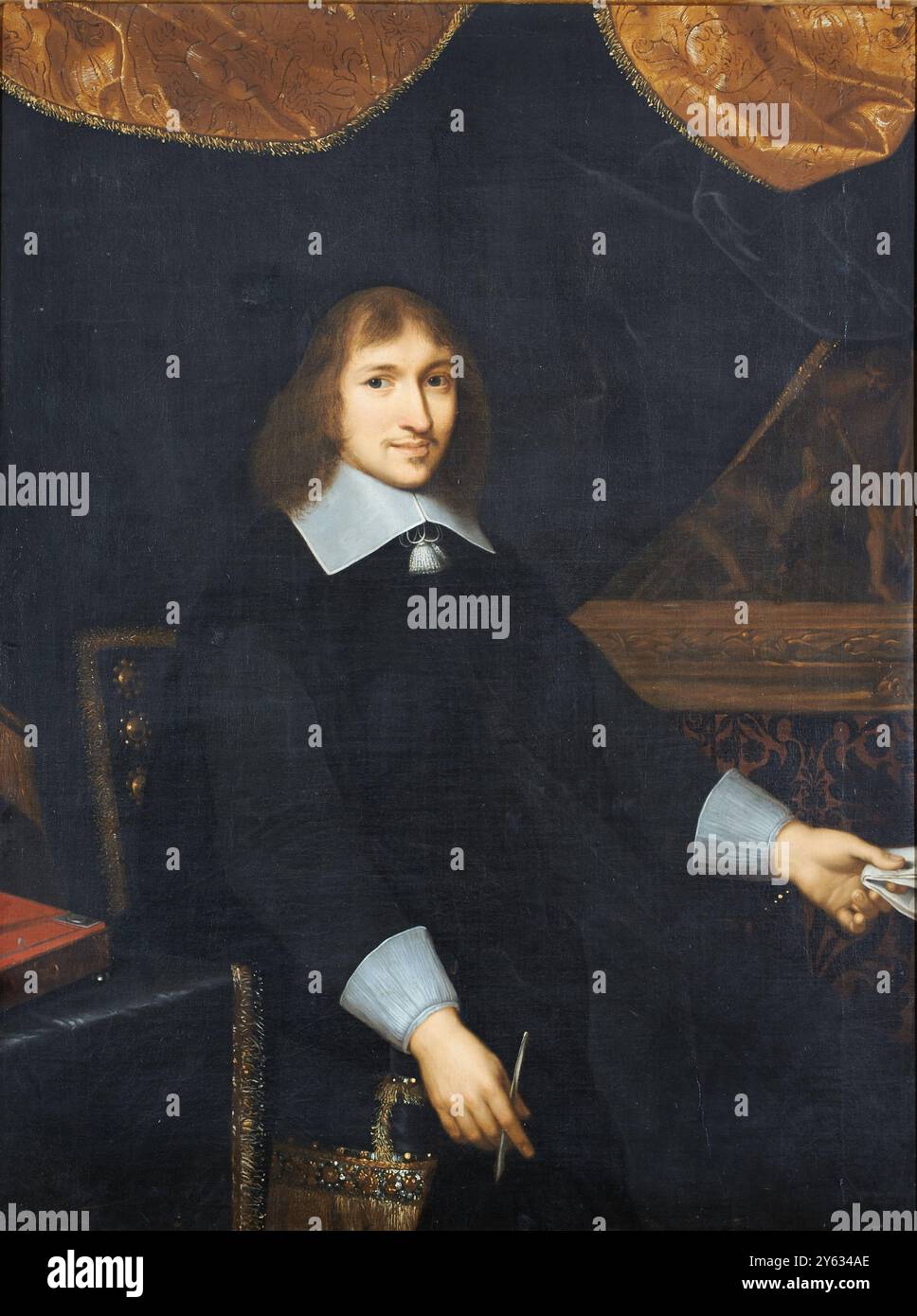 Ritratto di Nicolas Fouquet (1615-1680). MUSEO: CHATEAU DE VAUX-LE-VICOMTE. AUTORE: CHARLES LE BRUN. Foto Stock