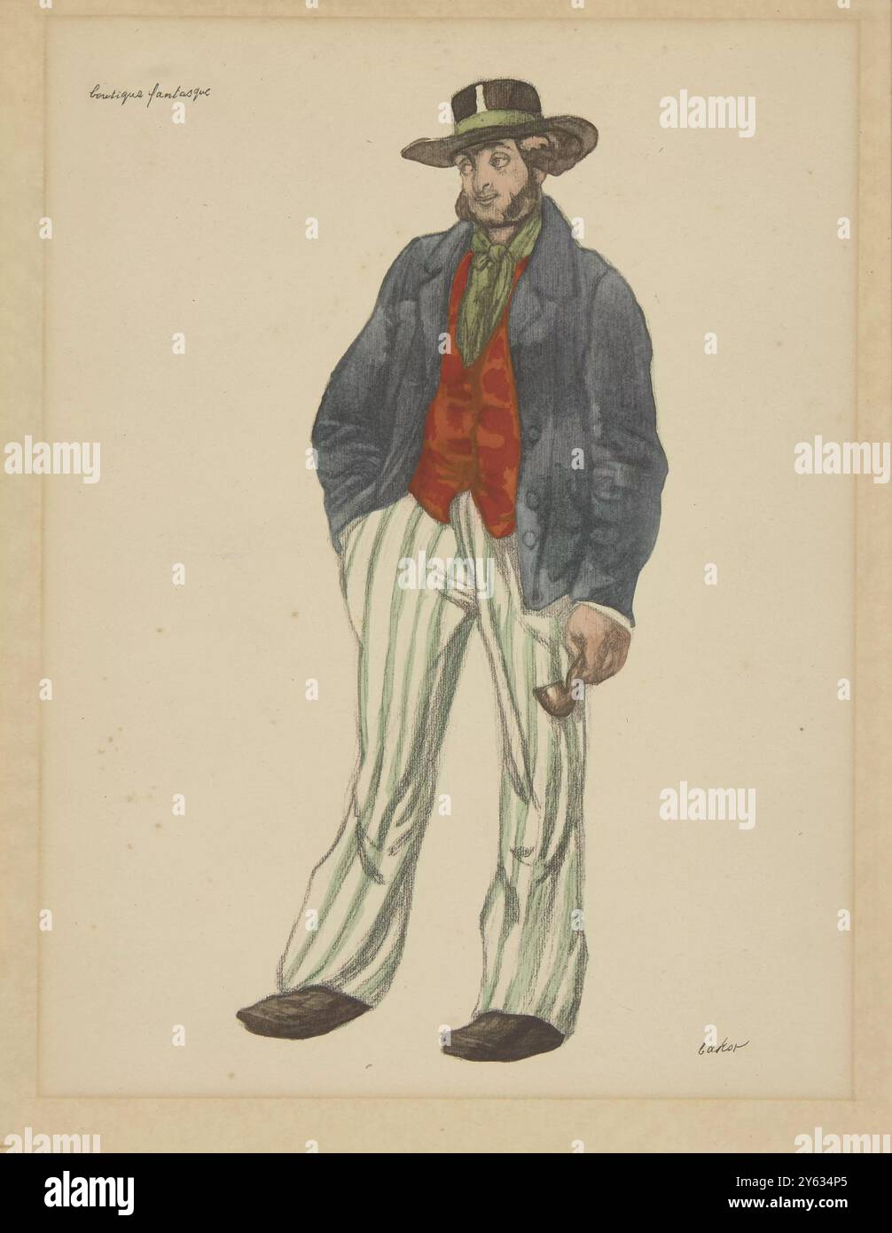 Costume per il balletto la Boutique Fantasque. Museo: COLLEZIONE PRIVATA. Autore: Leon Bakst. Foto Stock