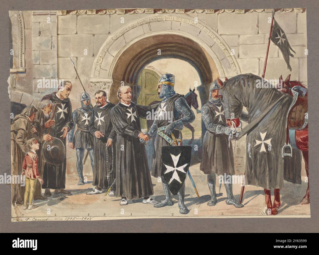 Cavalieri di Malta, 1048-1799. MUSEO: BIBLIOTECA PUBBLICA DI NEW YORK. Autore: ANONIMO. Foto Stock