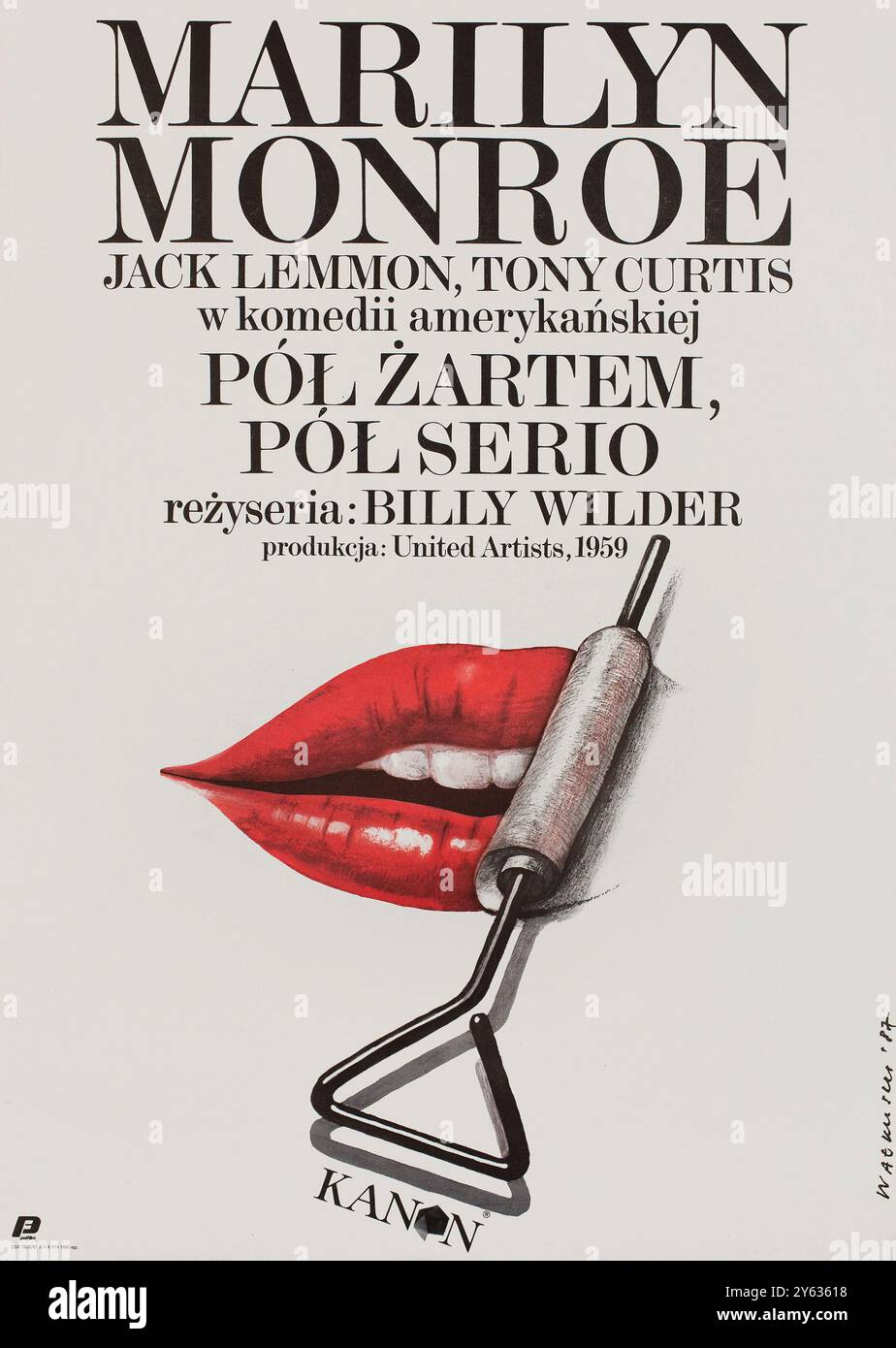 Poster del film 'Some Like IT Hot' di Billy Wilder. Museo: COLLEZIONE PRIVATA. Autore: Wieslaw Walkuski. Foto Stock