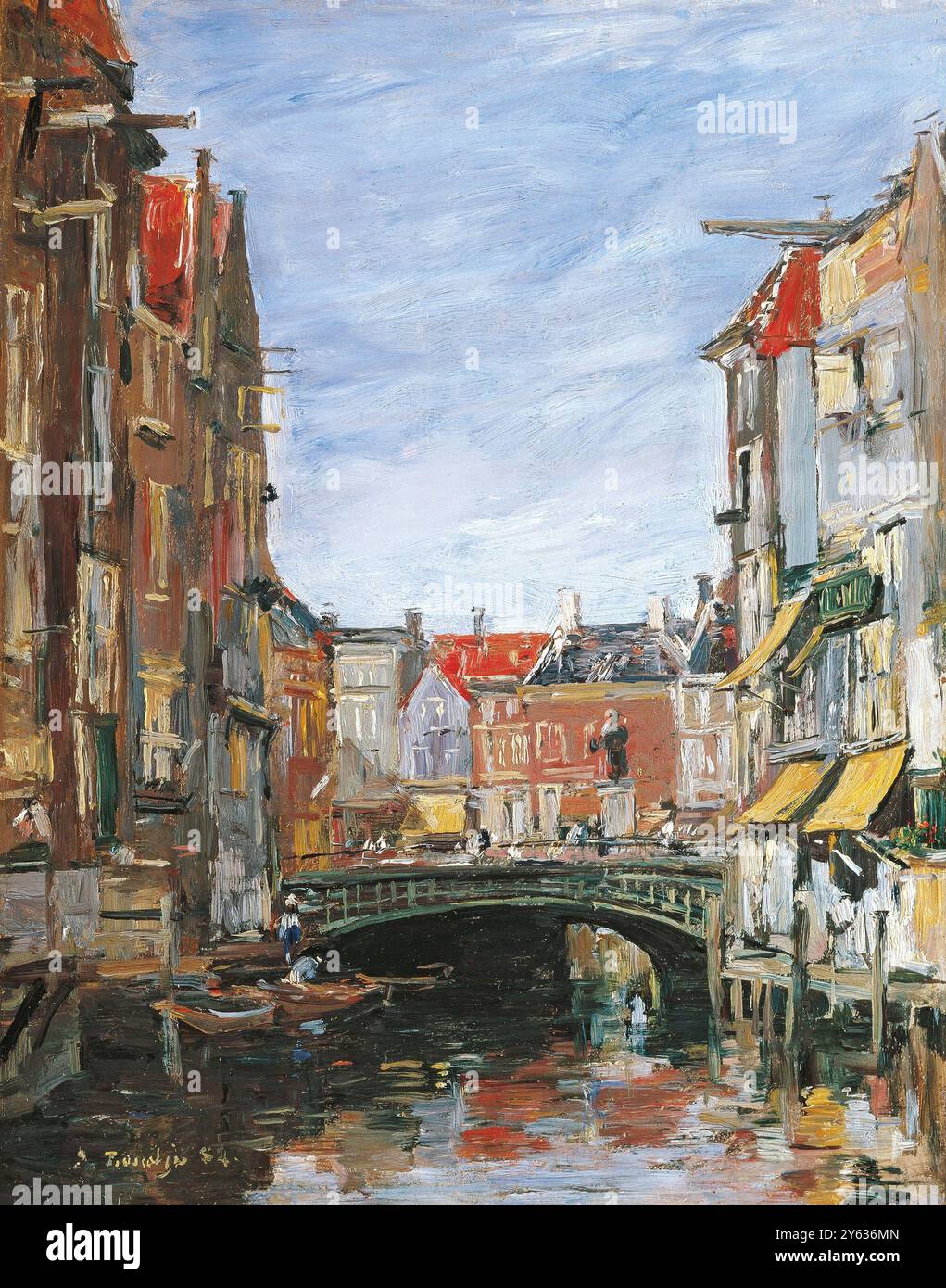La Place Ary Scheffer, Dordrecht. Museo: Dordrechts Museum. Autore: Eugène-Louis Boudin. Foto Stock