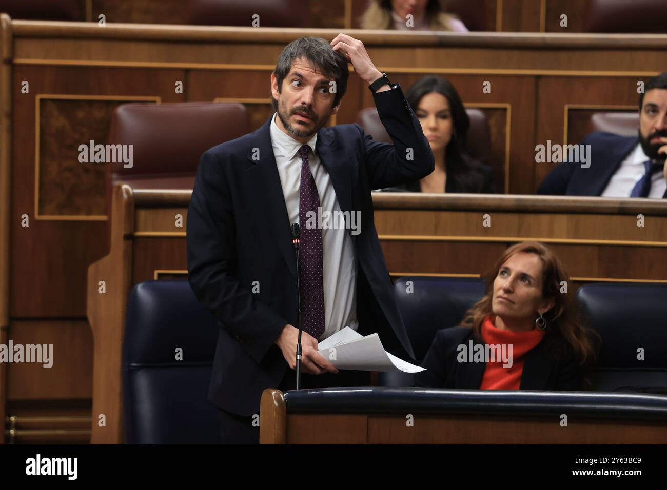 Madrid, 28/02/2024. Congresso dei deputati. Sessione plenaria di controllo del governo. Foto: Jaime García. ARCHDC. Crediti: Album / Archivo ABC / Jaime García Foto Stock