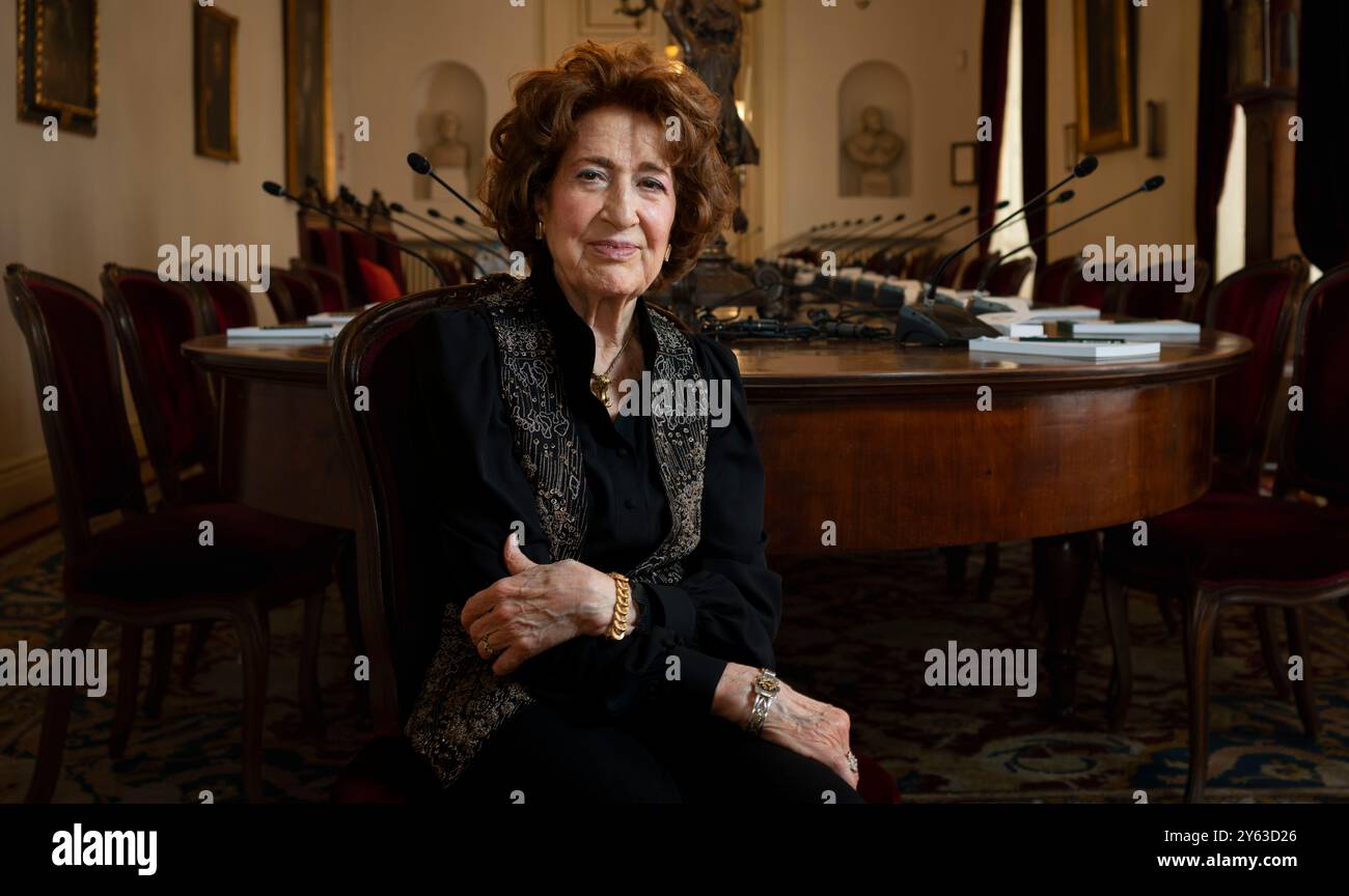 Madrid, 23/02/2024. Intervista a Carmen Iglesias, presidente della Royal Academy of History. Foto: Ignacio Gil. ARCHDC. Crediti: Album / Archivo ABC / Ignacio Gil Foto Stock