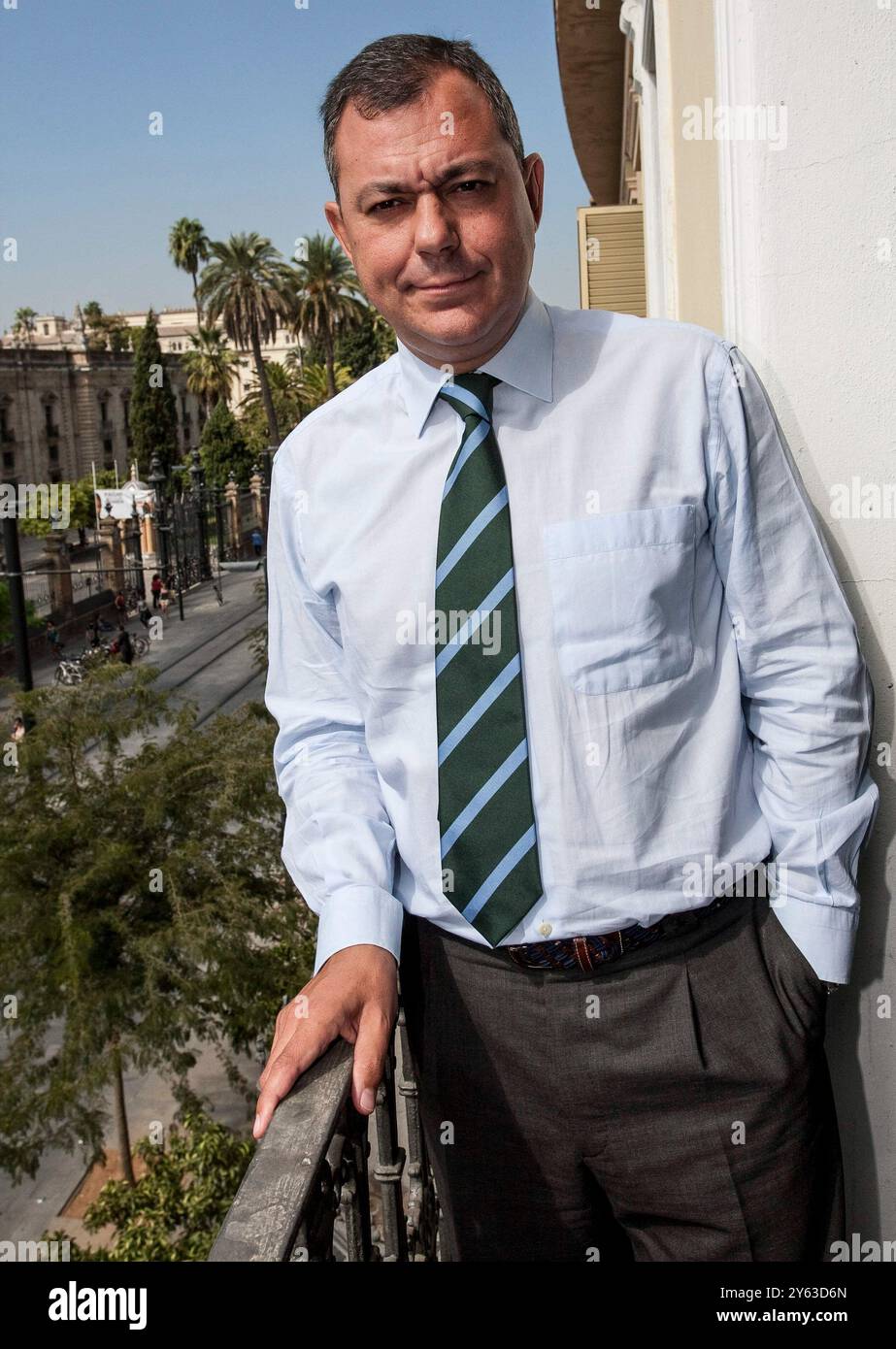 Siviglia, 20/09/2012. Intervista a José Luis Sanz presso la sede del PPA. Foto: Kako Rangel. Archsev. Crediti: Album / Archivo ABC / Juan Carlos Rangel Foto Stock