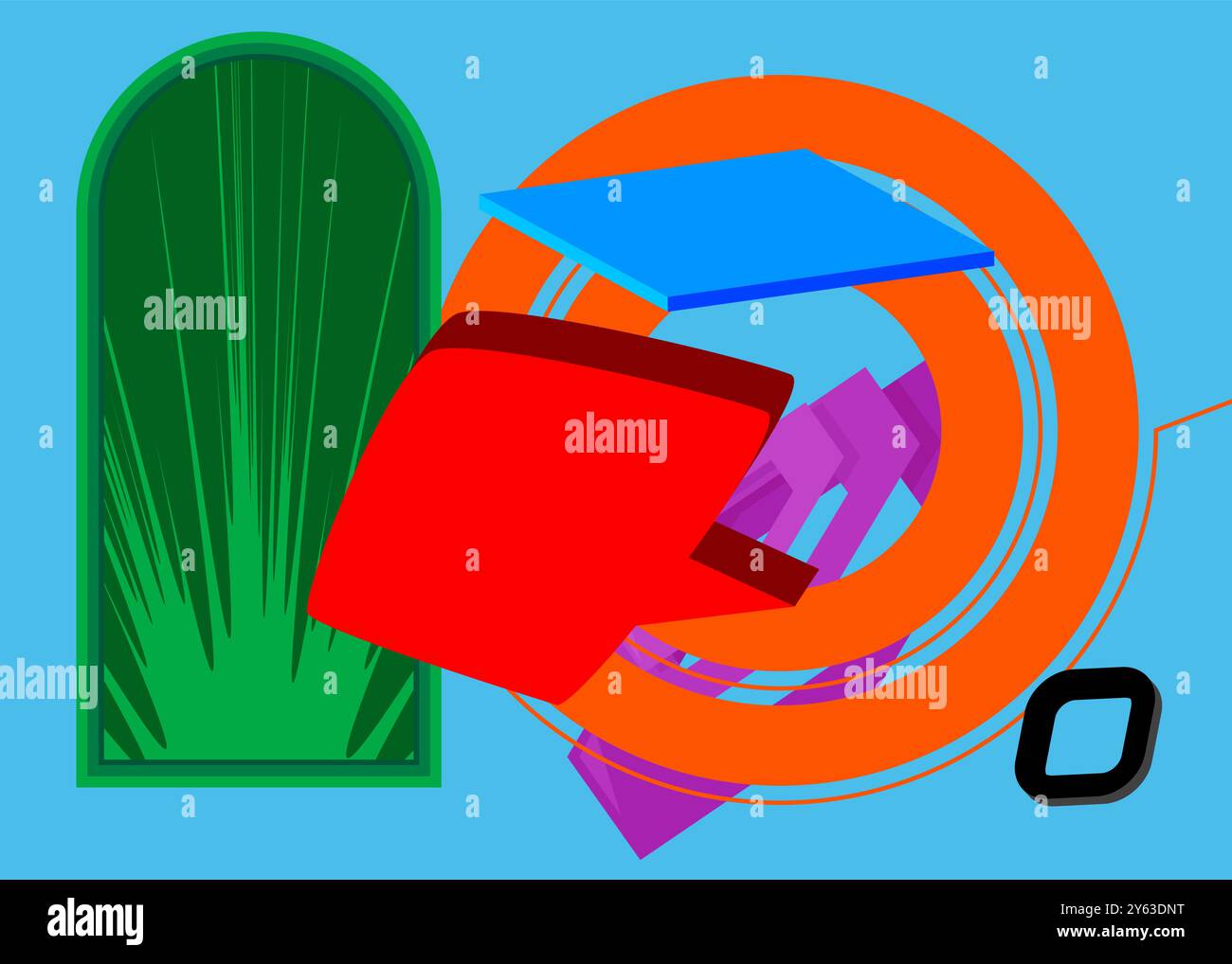 Sfondo grafico grafico grafico grafico grafico retrò del linguaggio. Elementi geometrici minimi. Illustrazione vettoriale delle forme astratte vintage. Illustrazione Vettoriale