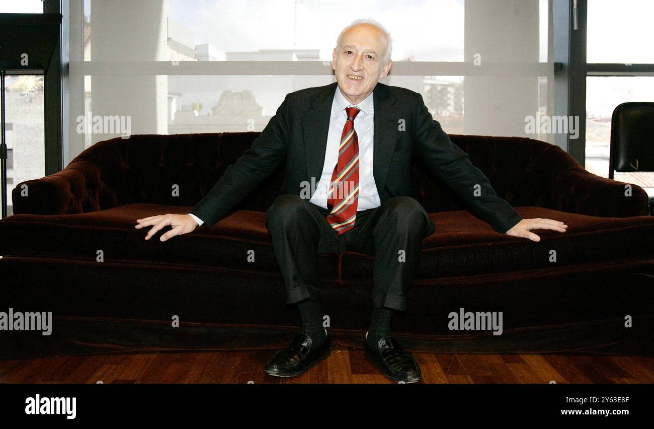 Madrid, 18/04/2008. Intervista al grande pianista Maurizio Pollini al Teatro Real. Foto: Sigefredo. ARCHDC. Crediti: Album / Archivo ABC / Sigefredo Camarero Foto Stock