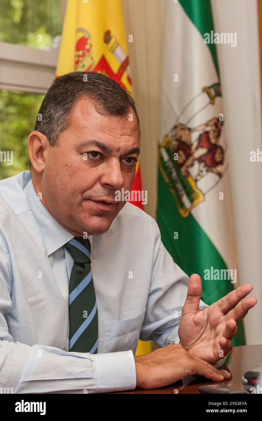 Siviglia, 20/09/2012. Intervista a José Luis Sanz presso la sede del PPA. Foto: Kako Rangel. Archsev. Crediti: Album / Archivo ABC / Juan Carlos Rangel Foto Stock