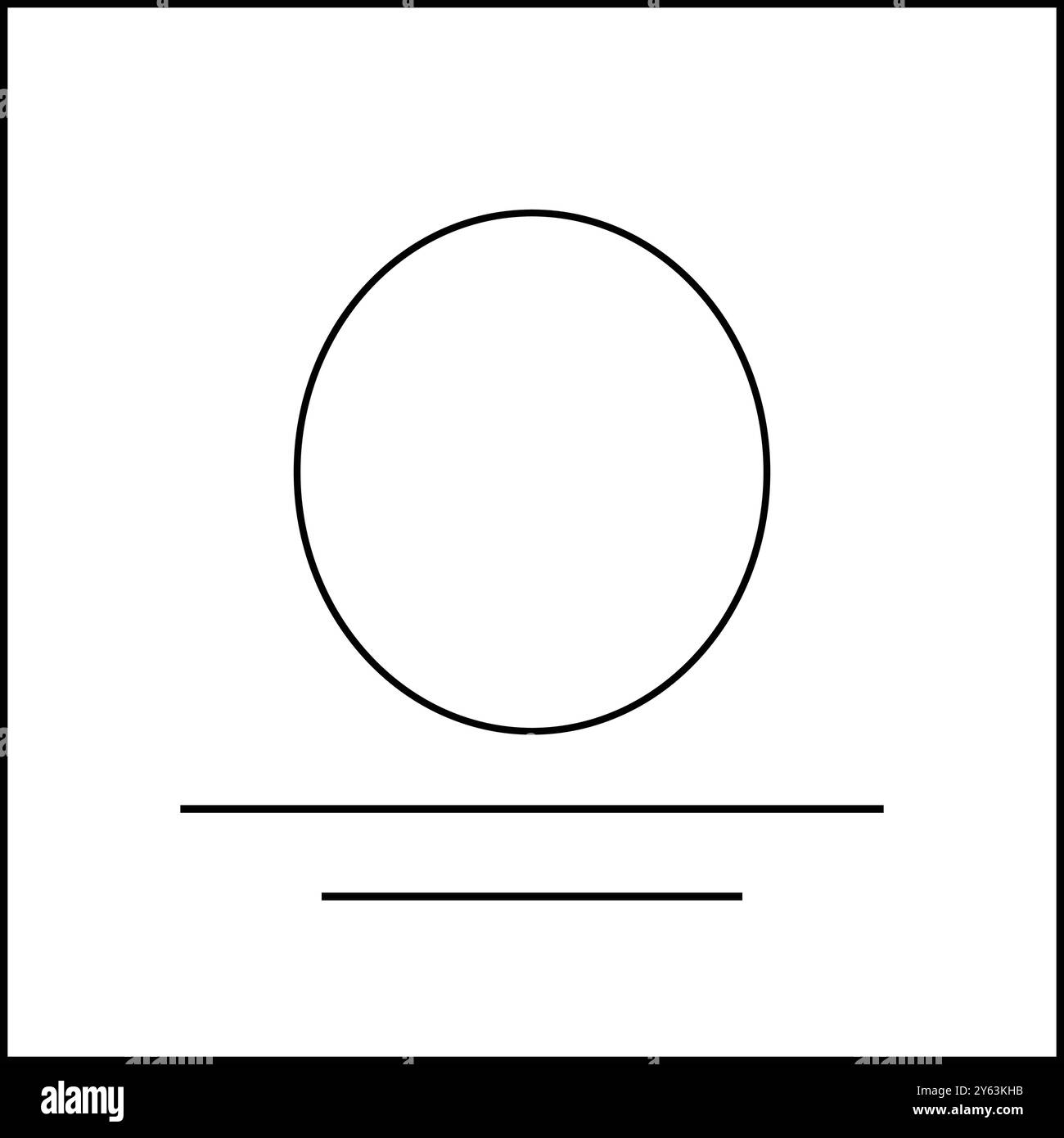 simbolo chimico periodico icona ossigeno disegno illustrazione Illustrazione Vettoriale