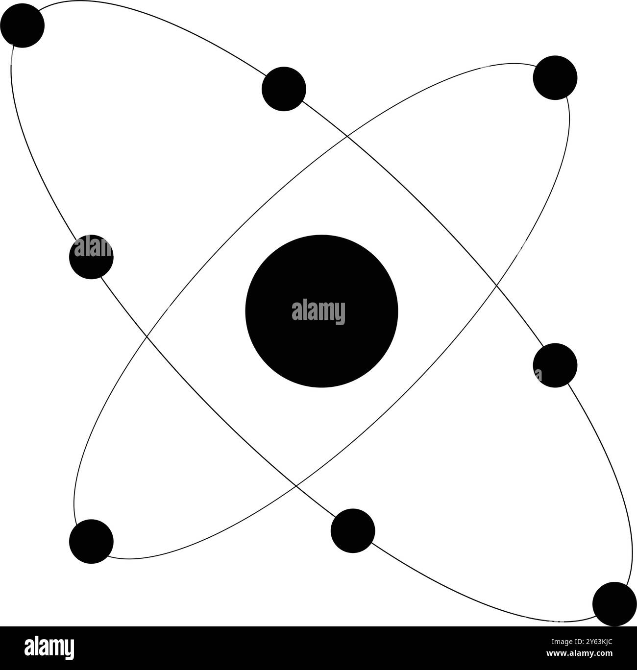 simbolo chimico periodico icona ossigeno disegno illustrazione Illustrazione Vettoriale