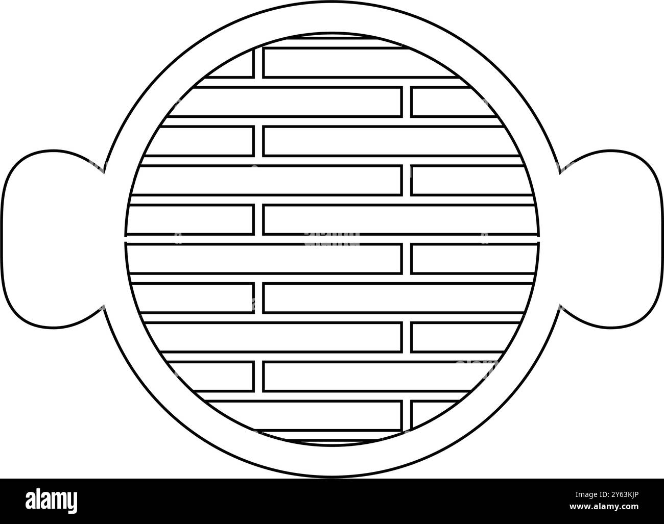 semplice disegno illustrativo dell'icona della griglia Illustrazione Vettoriale