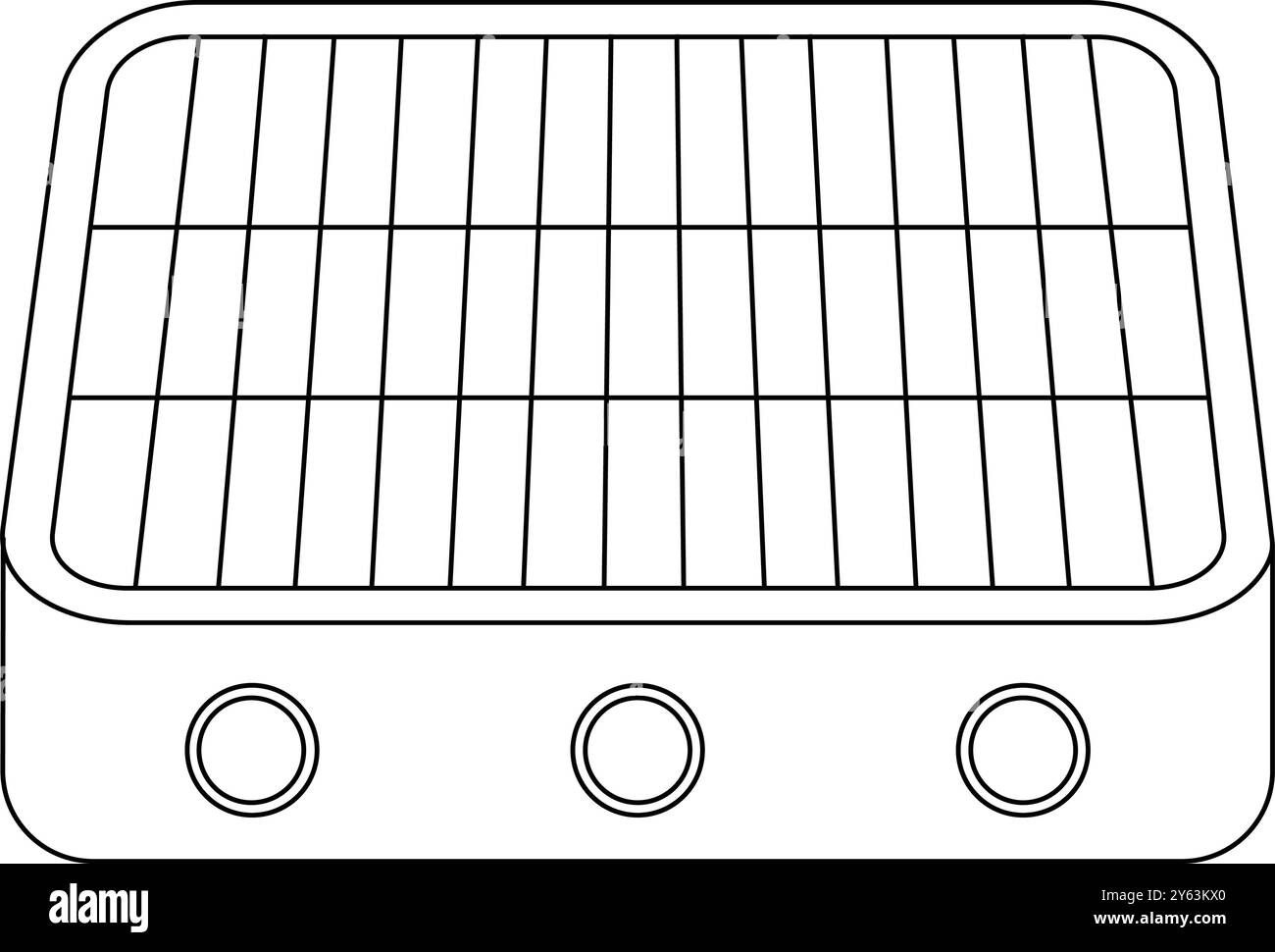 semplice disegno illustrativo dell'icona della griglia Illustrazione Vettoriale