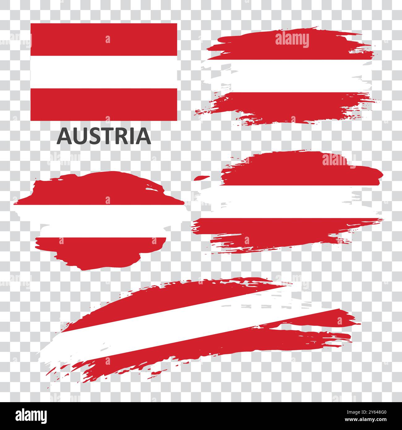 Serie di bandiere vettoriali dell'Austria Illustrazione Vettoriale