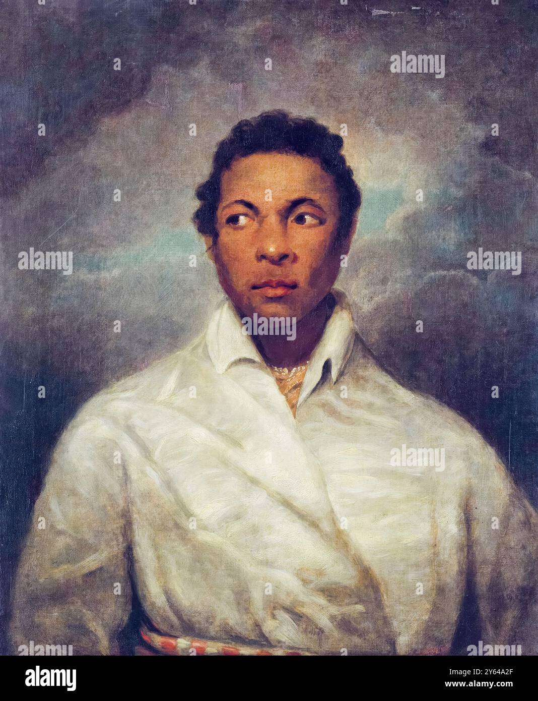 IRA Aldridge (1807-1867), attore britannico nato negli Stati Uniti nel ruolo dell'Otello di Shakespeare, ritratto in olio su tela dopo James Northcote, circa 1826 Foto Stock