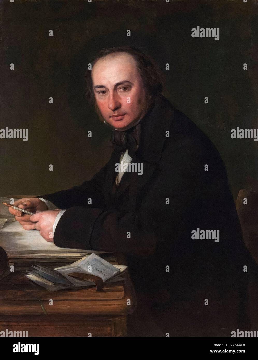 Isambard Kingdom Brunel (1806-1859), ritratto a olio su tela di John Callcott Horsley, 1857 Foto Stock