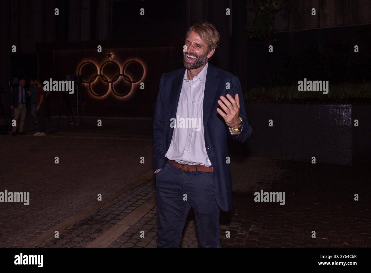 **NIENTE WEB E GIORNALI SOLO PER L'ITALIA** meraviglioso il Gala dei campioni italiani nella foto: Massimiliano Rosolino Foto Stock