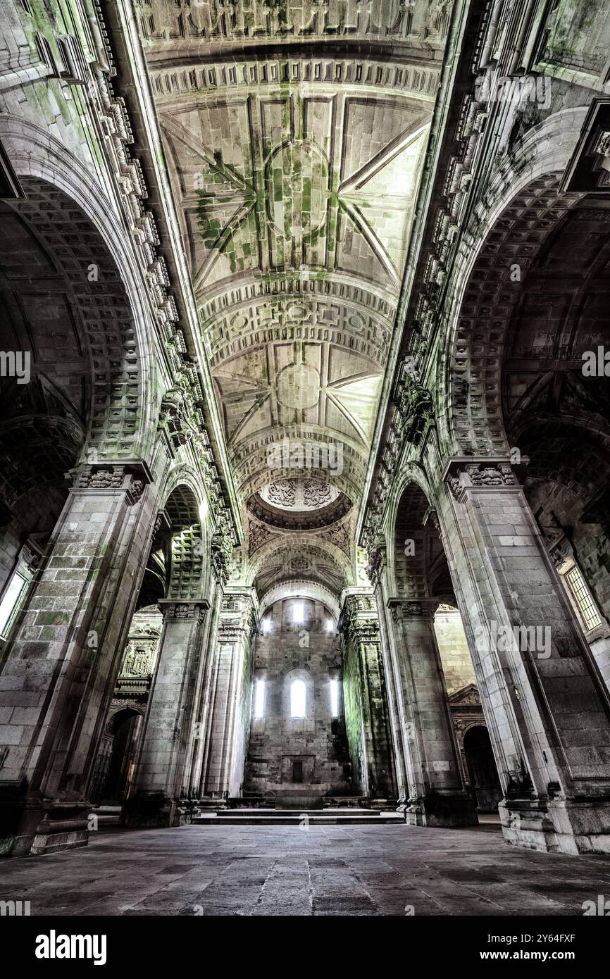Monasterio cisterciense Santa Maria de Sobrado dos Monxes, Lugo, Spagna. architettura interna barroca Foto Stock