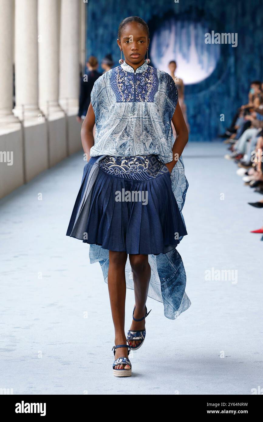 Milano, Italia. 22 settembre 2024. HUI Primavera/Estate 2025 Runway durante la settimana della moda di Milano del 2024 settembre - Milano, Italia 22/09/2024 credito: dpa/Alamy Live News Foto Stock