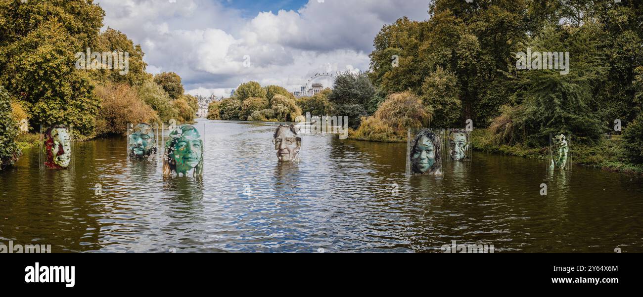 Un'installazione artistica nel St. James's Park di Londra fa parte del National Lottery Community Game Changer Award che celebra i 30 anni della lotteria. Foto Stock