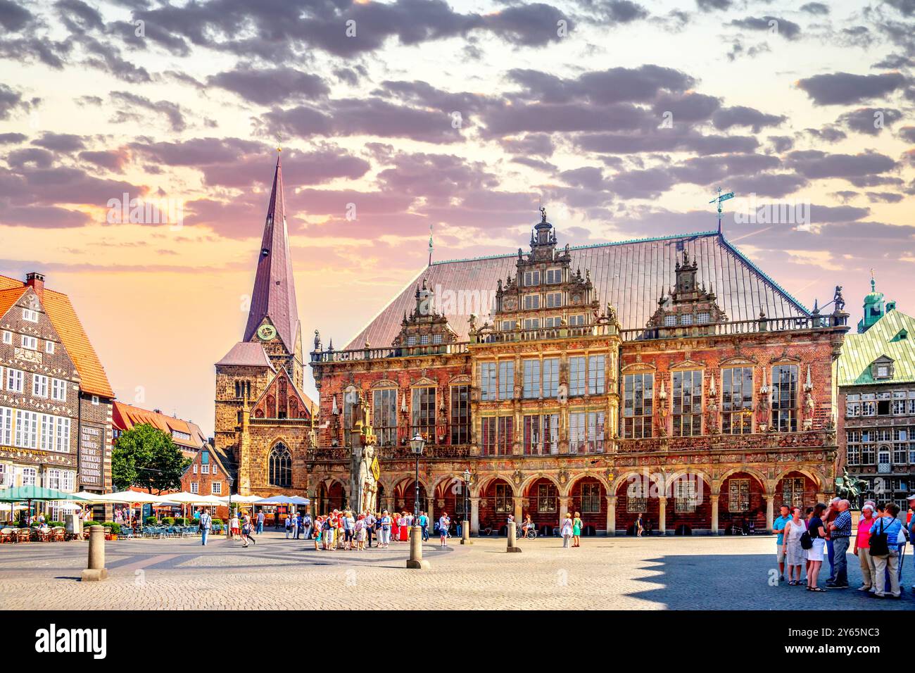 Città vecchia di Brema, Germania Foto Stock