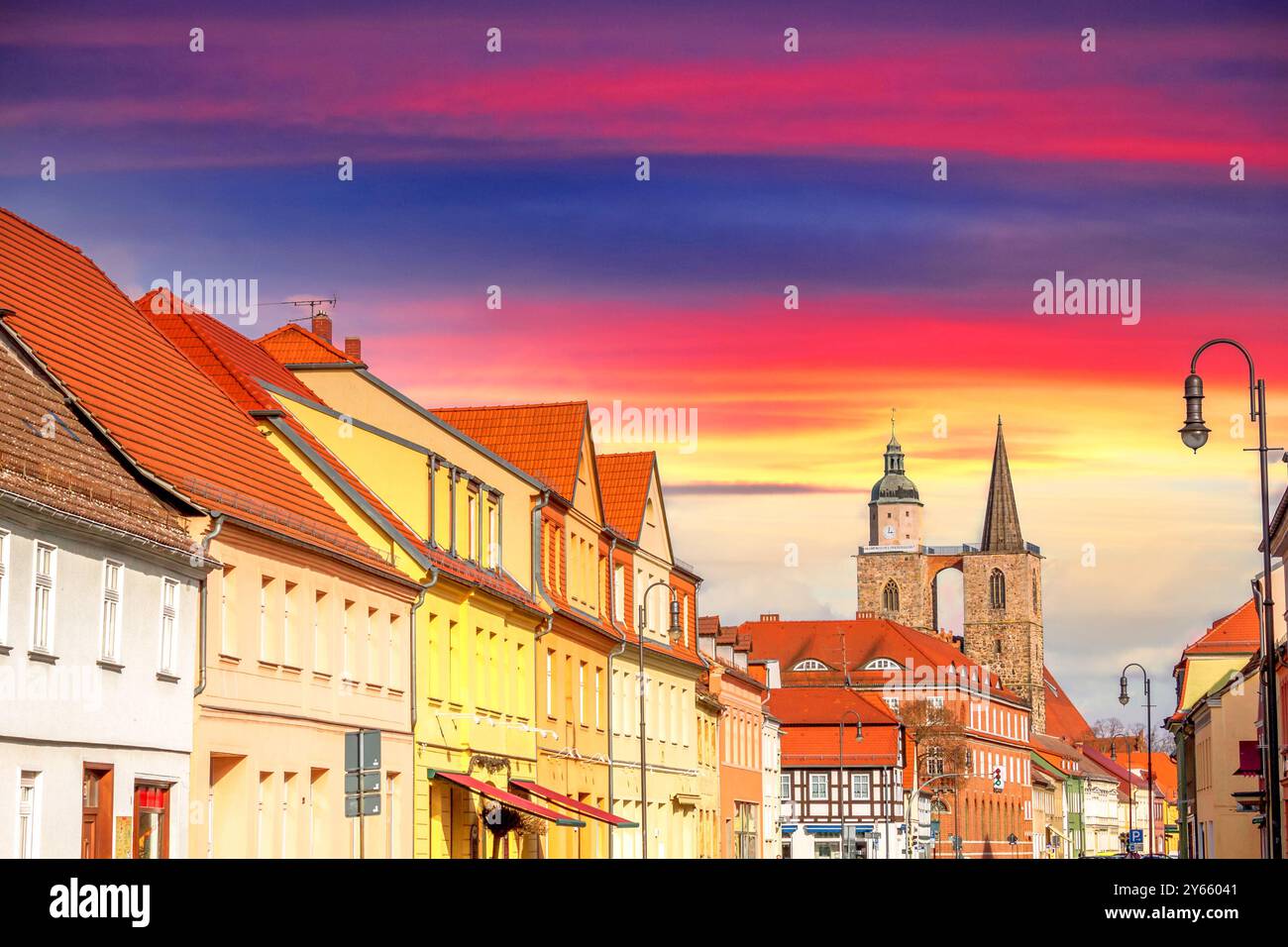Città vecchia di Jueterbog, Germania Foto Stock