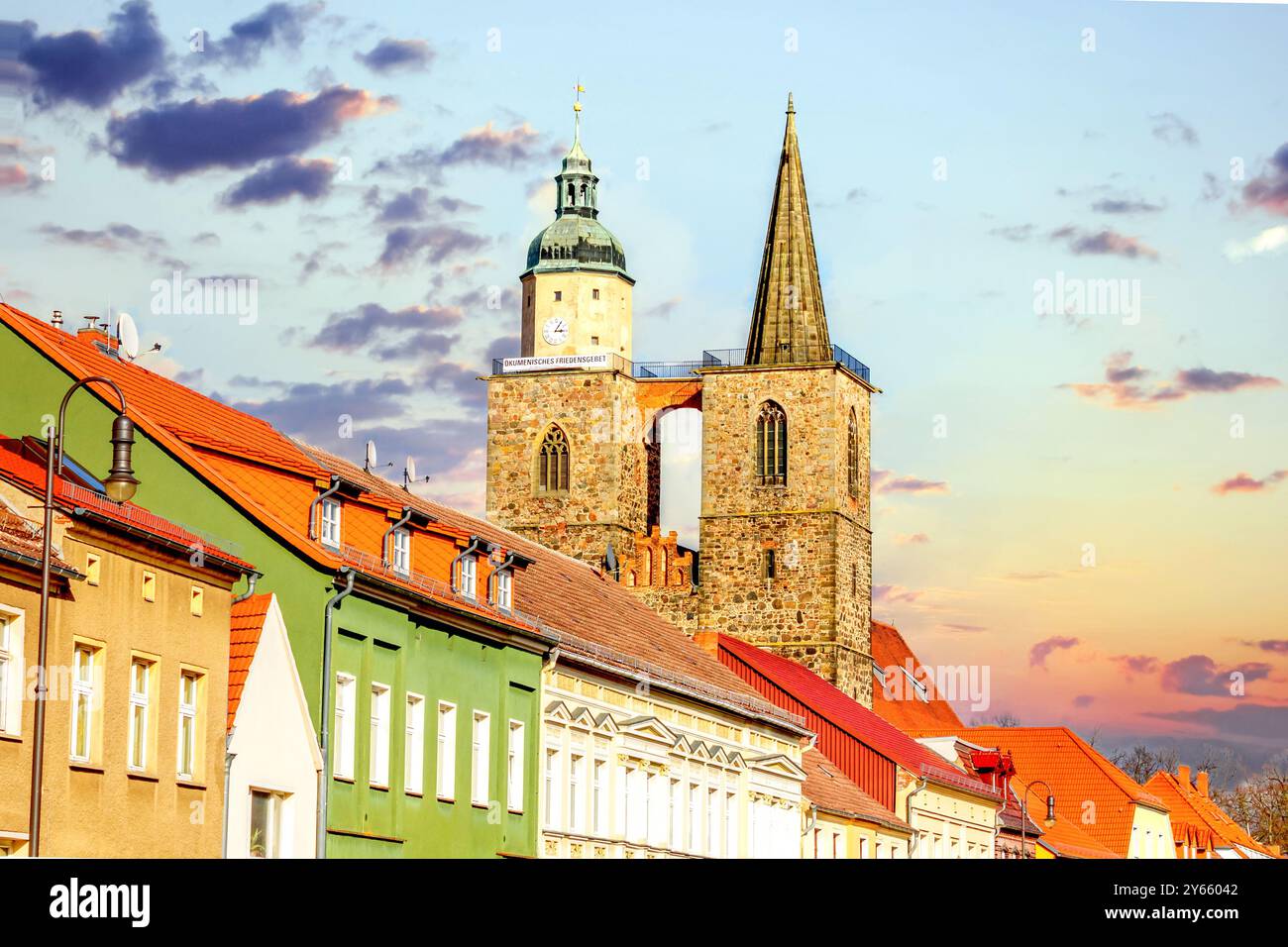 Città vecchia di Jueterbog, Germania Foto Stock