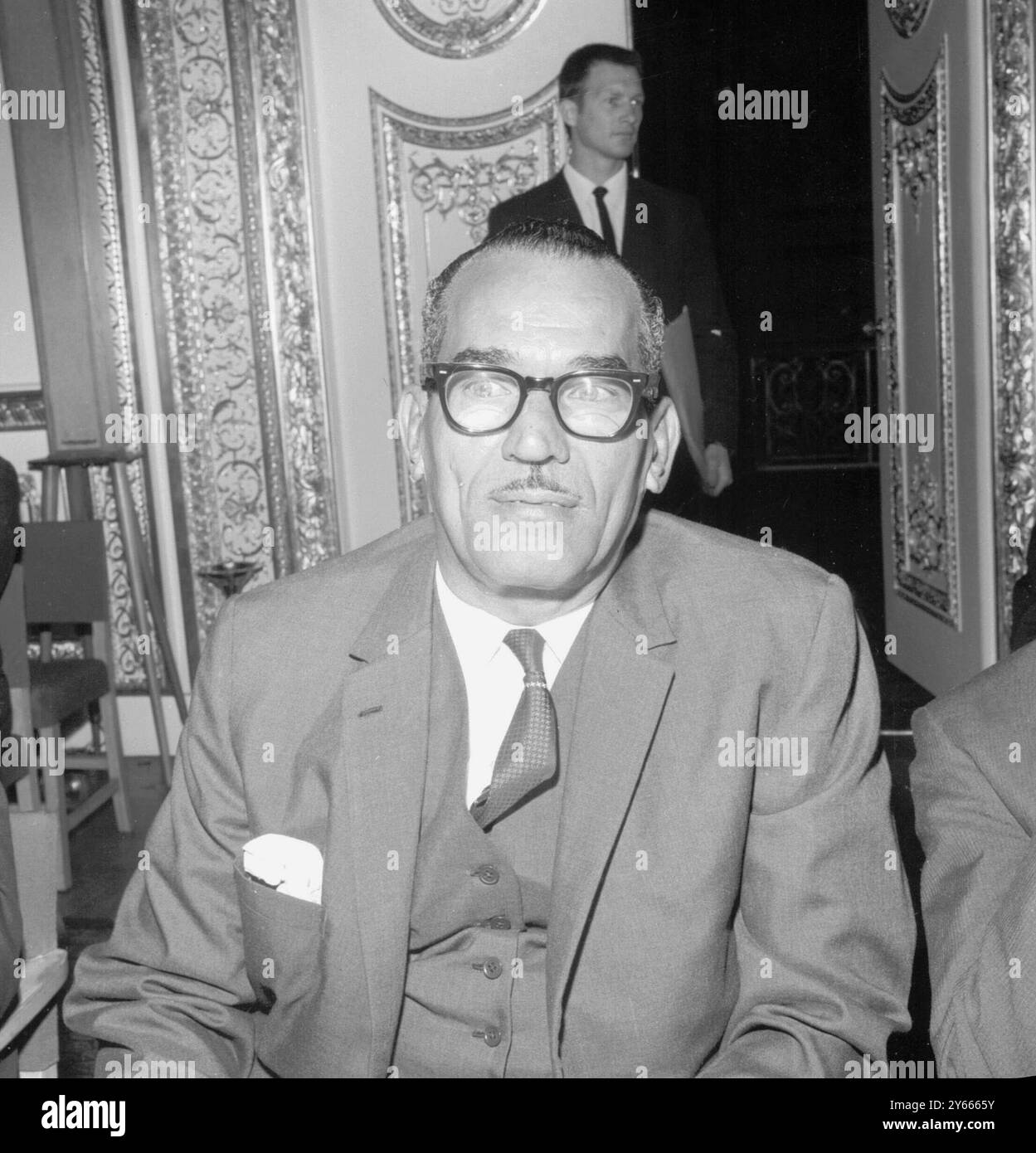 F. E. Miller, membro del Partito Laburista delle Barbados, attualmente a Londra per la Conferenza costituzionale delle Barbados a Lancaster House. 21 giugno 1966 Foto Stock