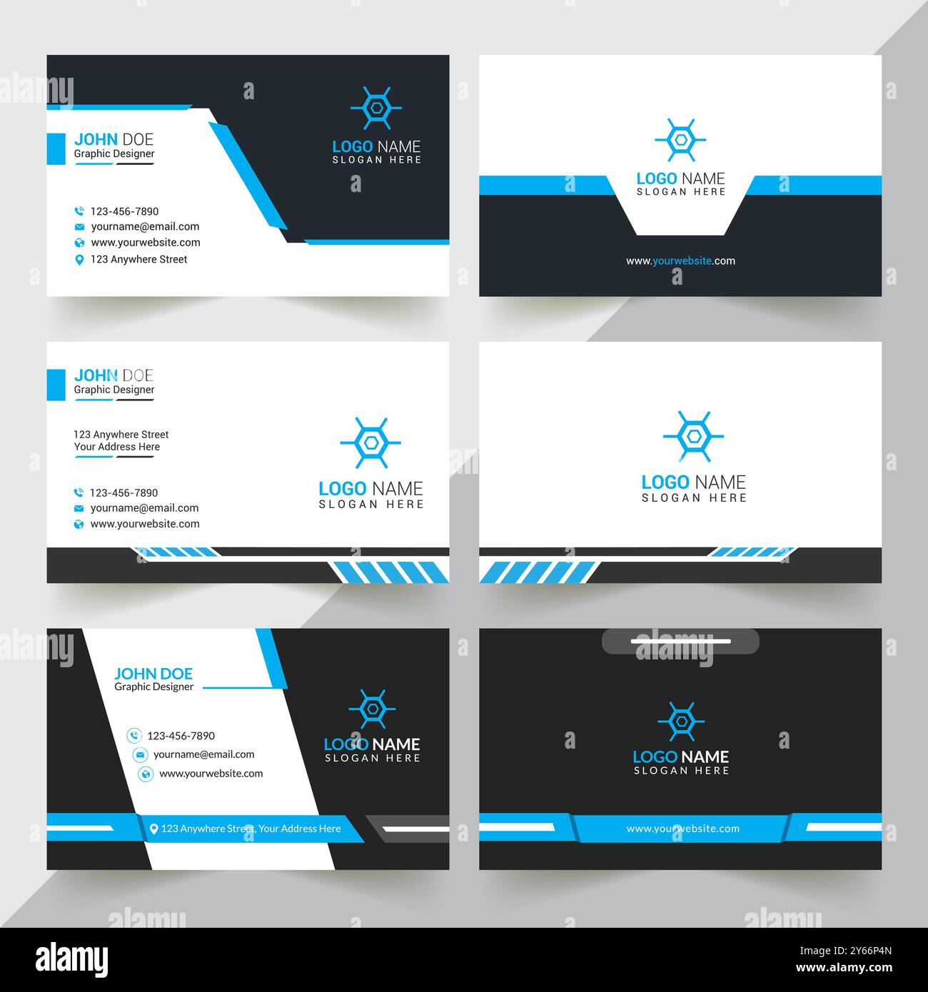 Professional Business Card Modello di progetto Illustrazione Vettoriale