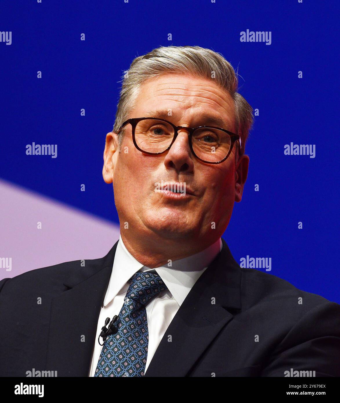 Liverpool, Regno Unito. 24 settembre 2024. Conferenza del Partito del lavoro 2024. Sir Kier Starmer, leader del partito laburista credito: Della Batchelor/Alamy Live News Foto Stock