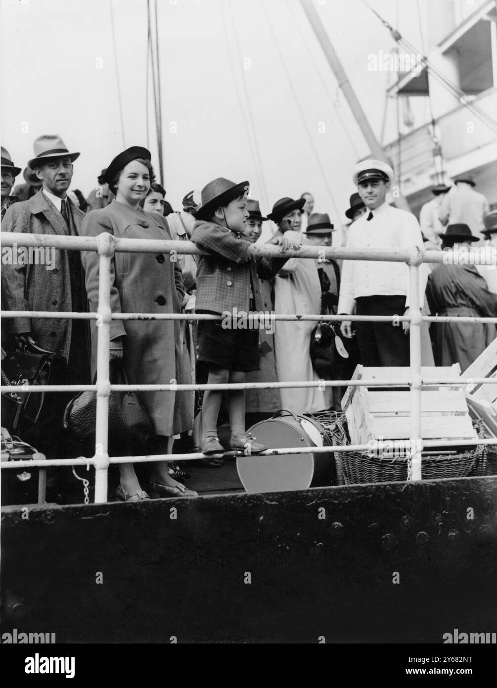 Southampton, 21 giugno 1939 rifugiati ebrei tedeschi arrivano sulla linea "Rakotis". Foto Stock