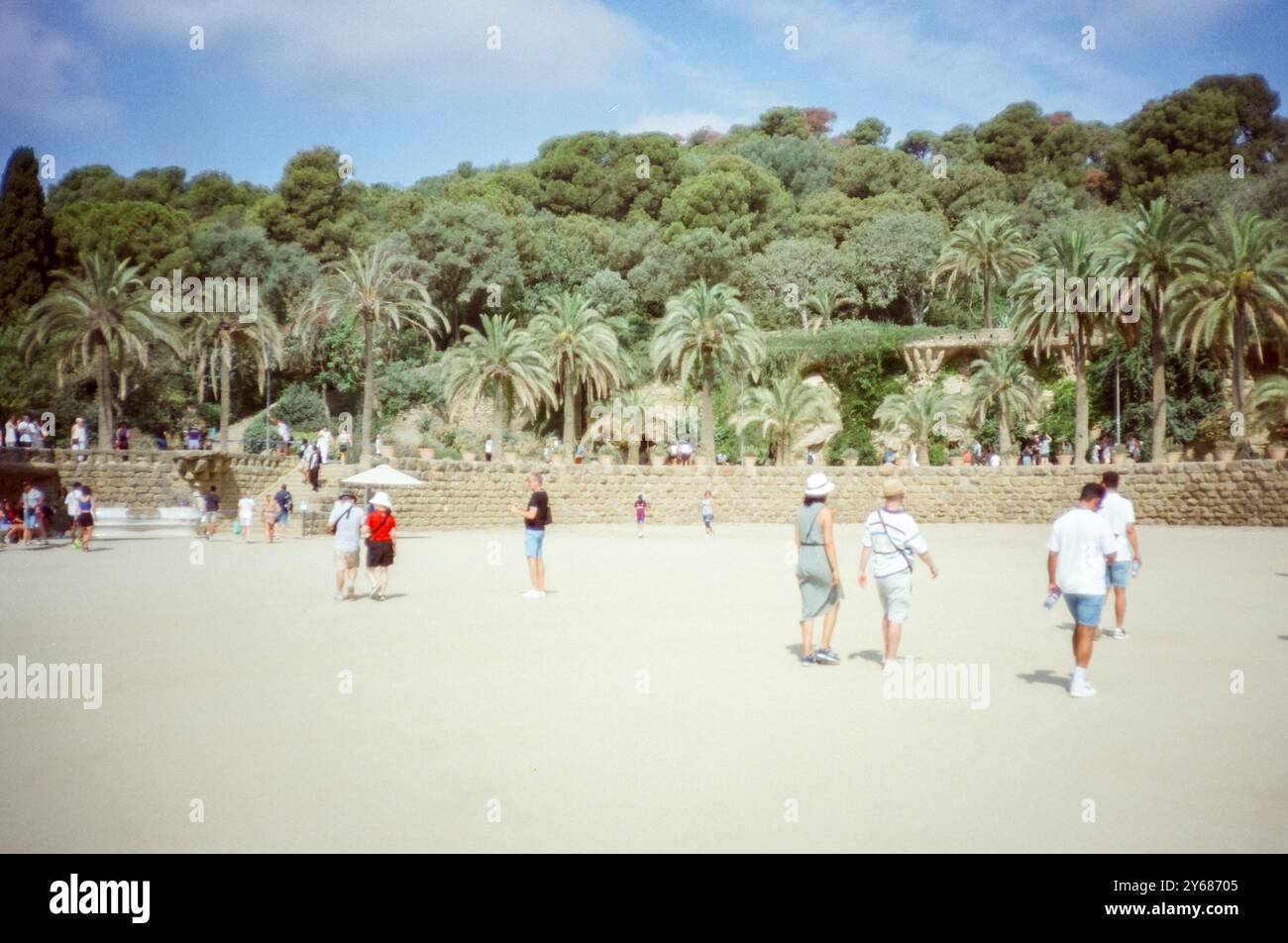 Park Güell, Barcellona, Catalogna, Spagna, Europa. Foto Stock