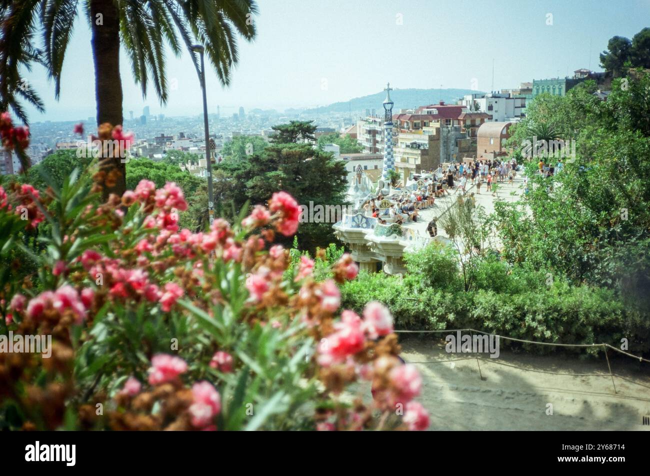 Park Güell, Barcellona, Catalogna, Spagna, Europa. Foto Stock