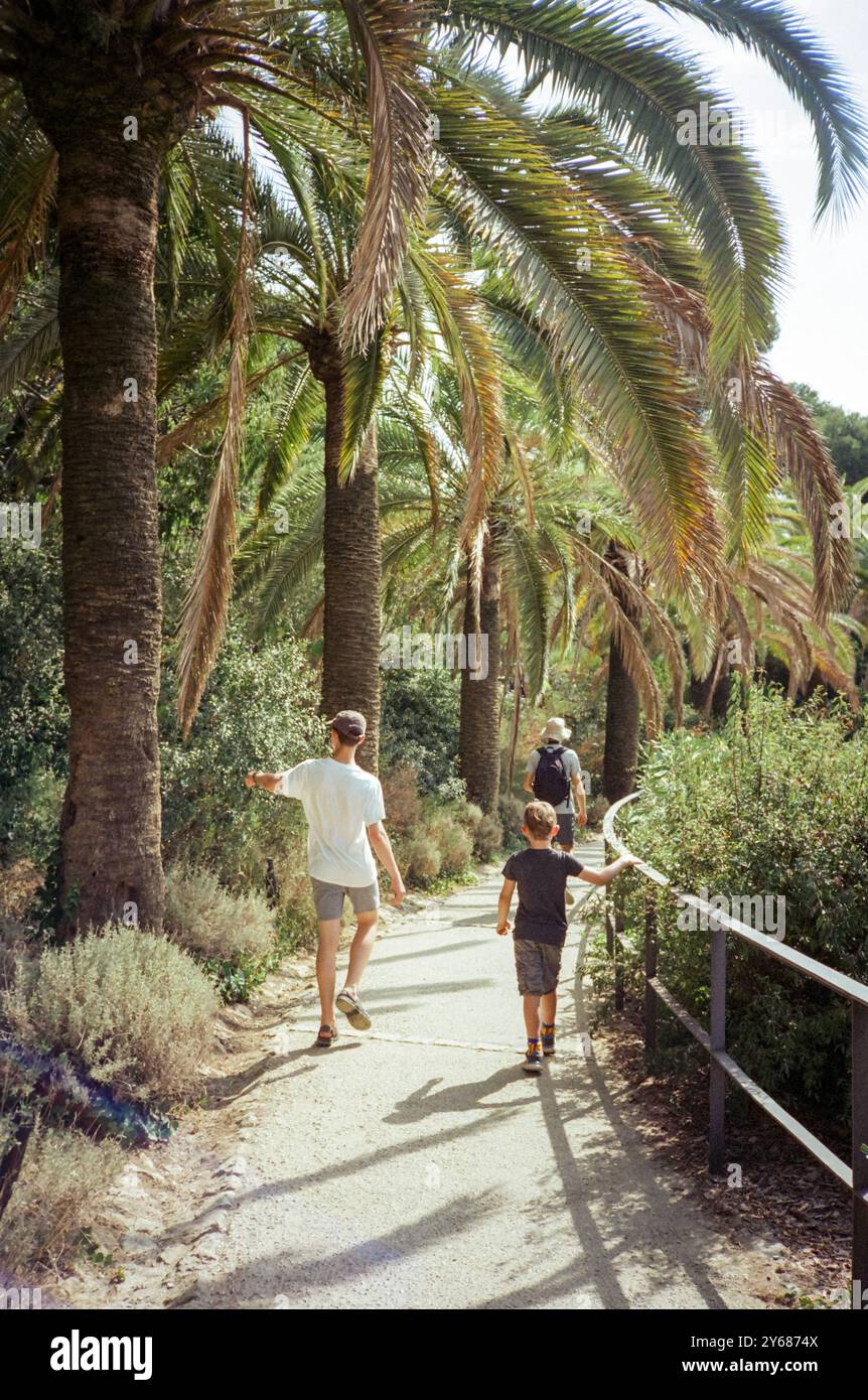 Park Güell, Barcellona, Catalogna, Spagna, Europa. Foto Stock